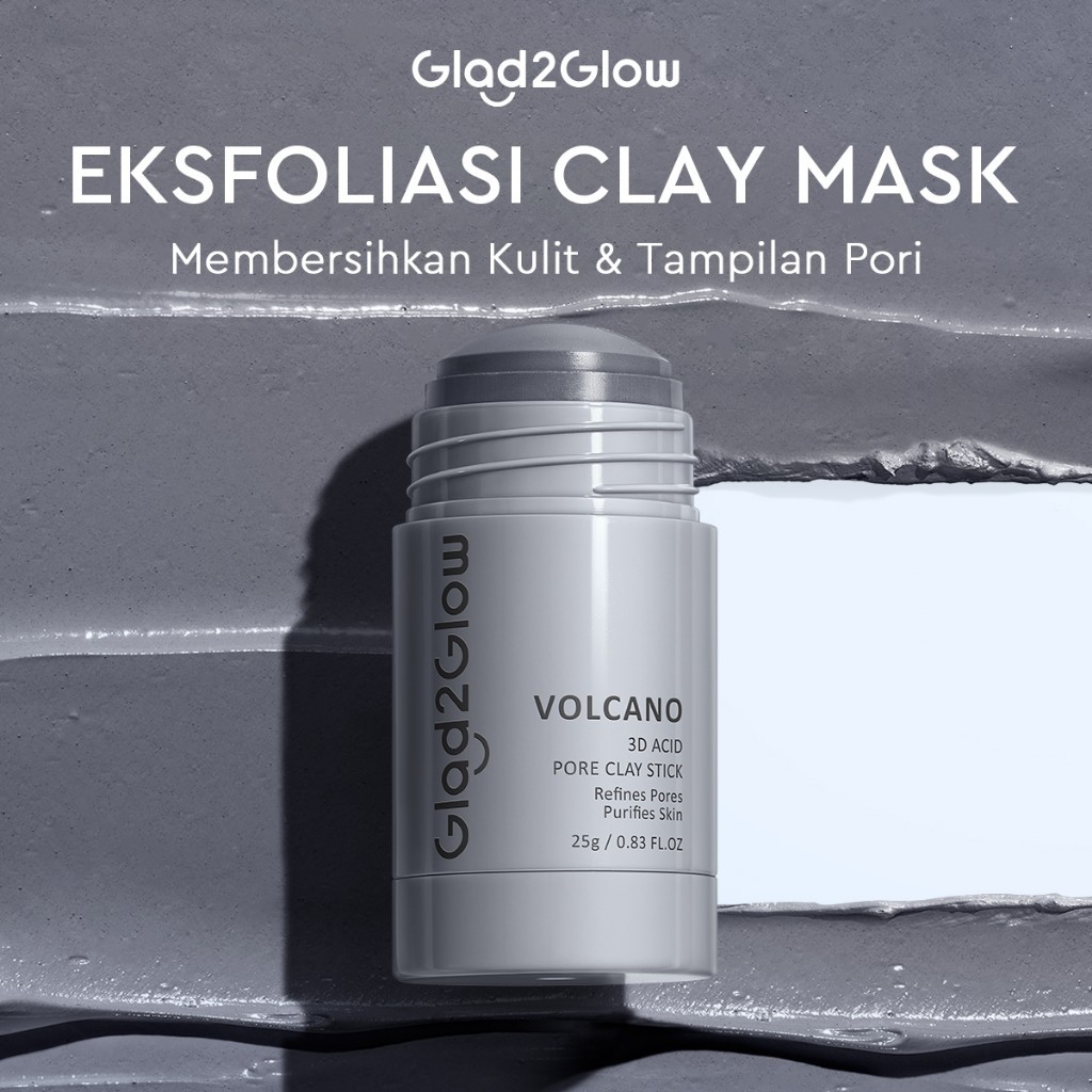 Glad2Glow Clay Stick Mask Masker G2Glow Mugwort Clay Mask Masker Komedo Mencerahkan Wajah G2G Masker