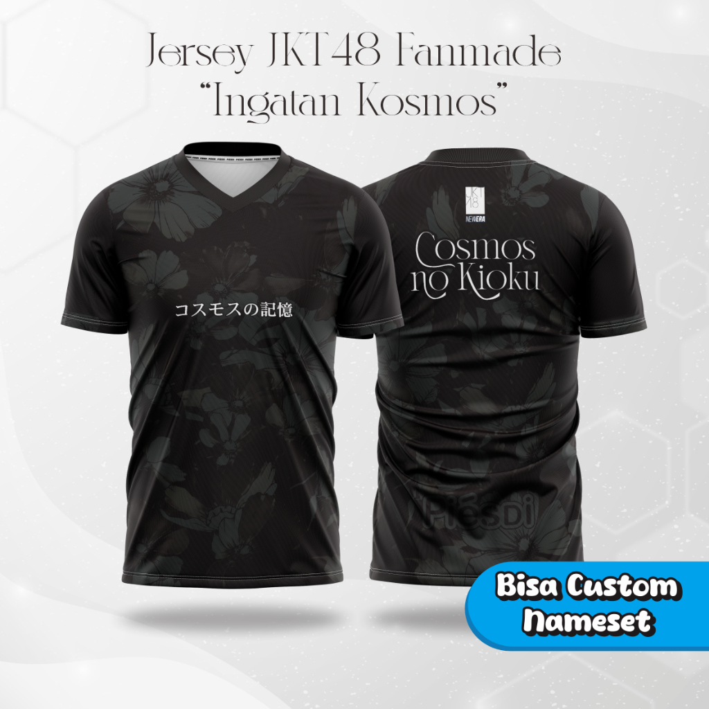 BAJU KAOS JERSEY JKT48 "COSMOS NO KIOKU" FANMADE FULL PRINTING, BONUS FANMADE PHOTOCARD MEMBER JKT48