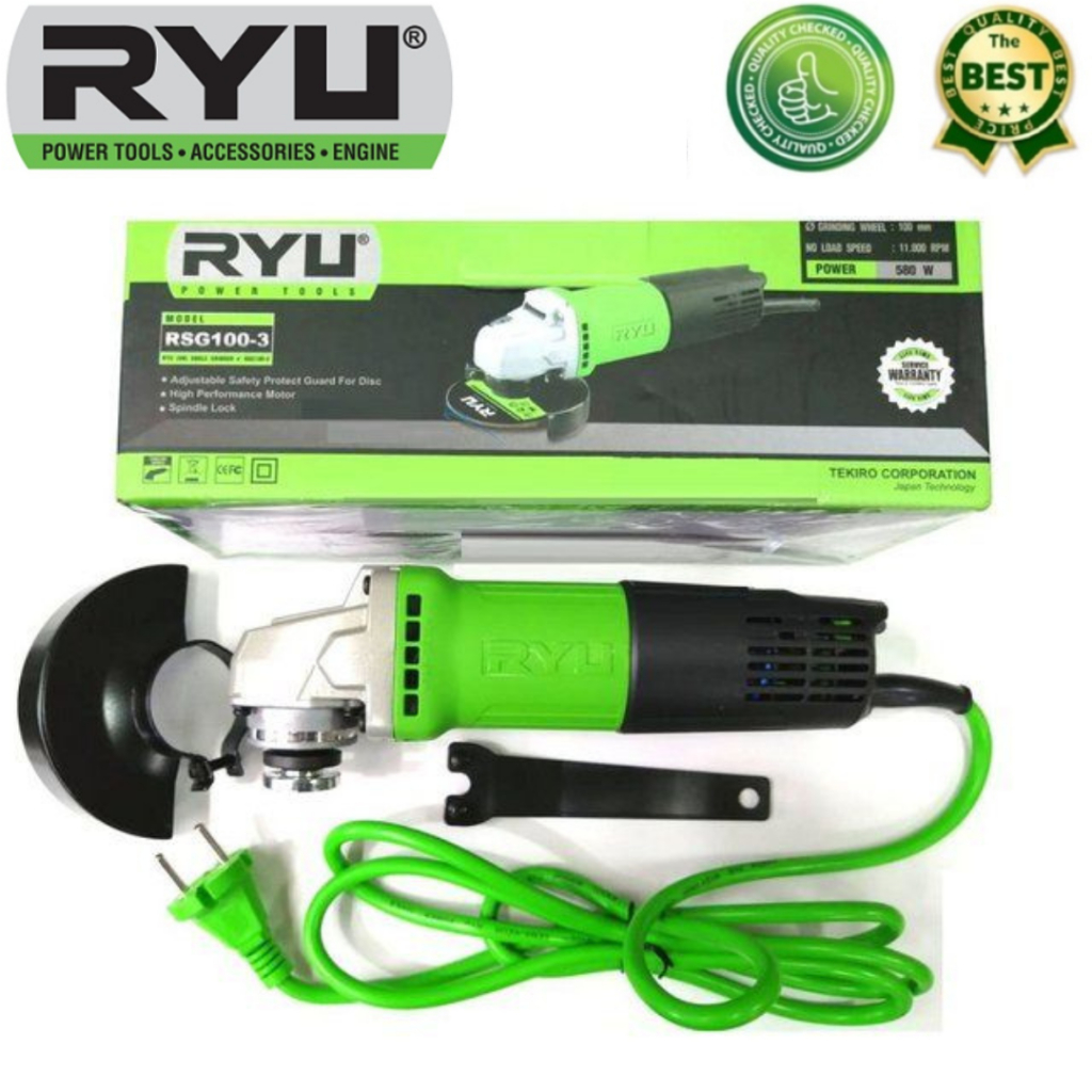 Gerinda Tangan Ryu RSG 100-3 / Gerinda Tangan Ryu 4 Inch