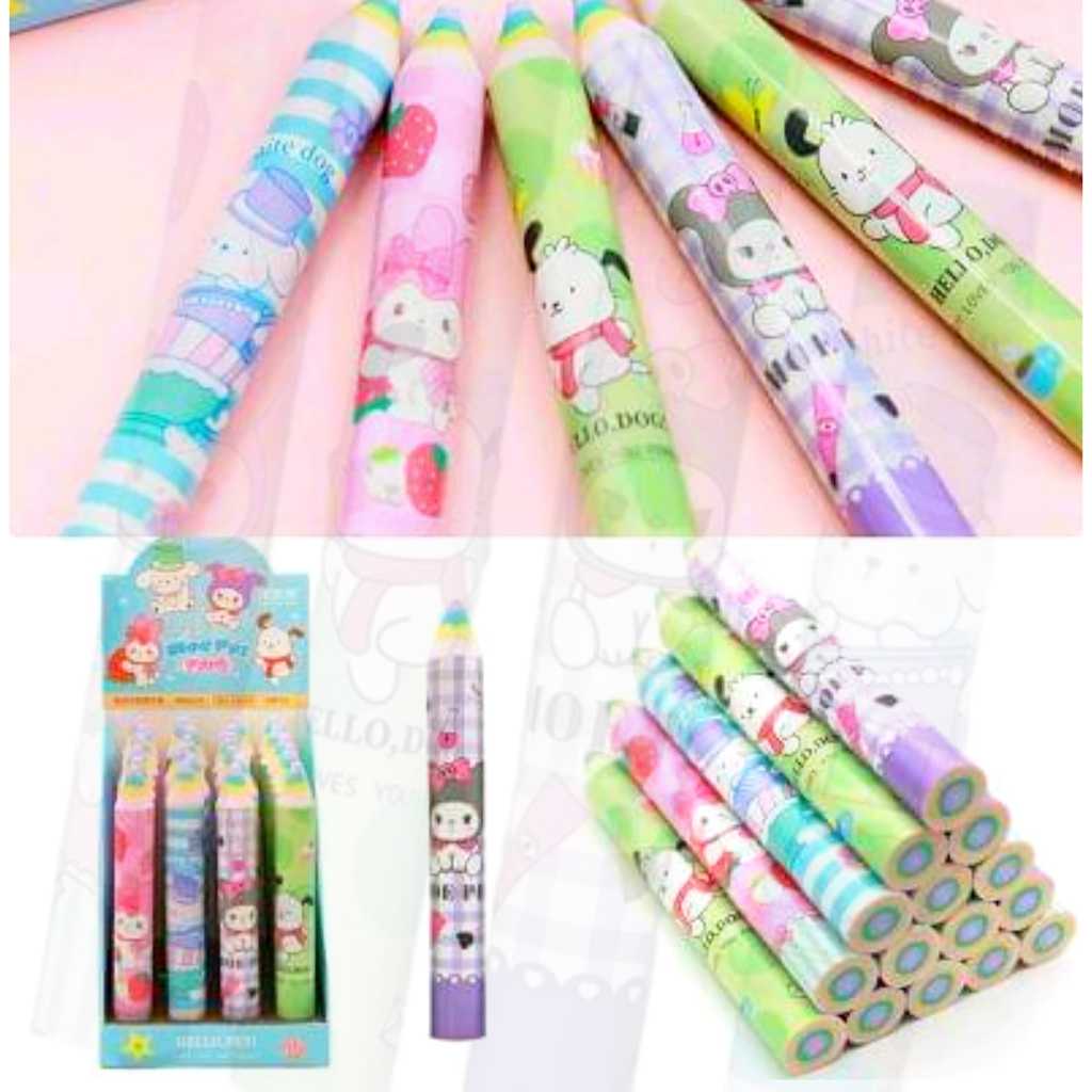 

V2_Pencil Eraser/ Penghapus bentuk pensil rainbow karakter cinnamorol Sanrio