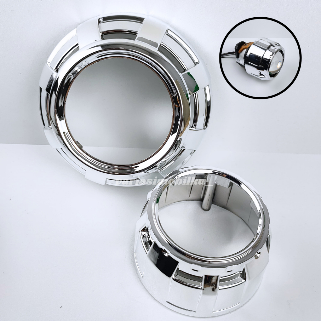 [VRM] Shroud Chrome Polos Non-AE 2.5inch atau 3inch LAND ROVER Universal Shroud BILED ProjiE Gutling