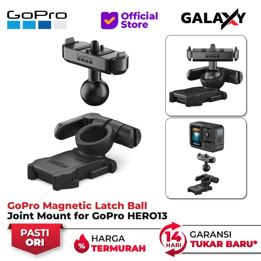 GoPro Magnetic Latch Ball Joint Mount for GoPro HERO13 Garansi Resmi