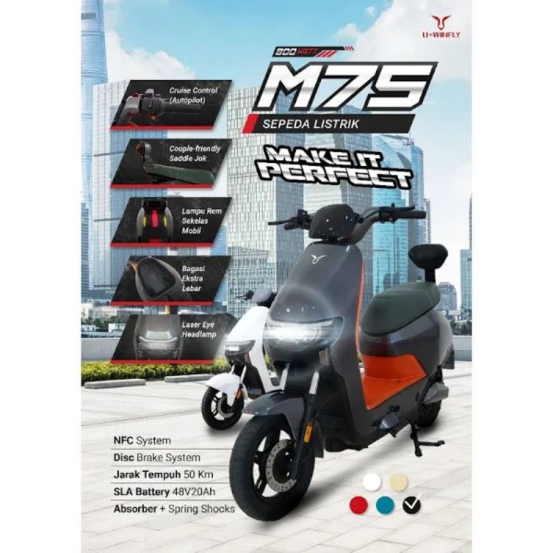 Promo Sepeda Listrik Terbaru Uwinfly M75 Super Power Smart Key System