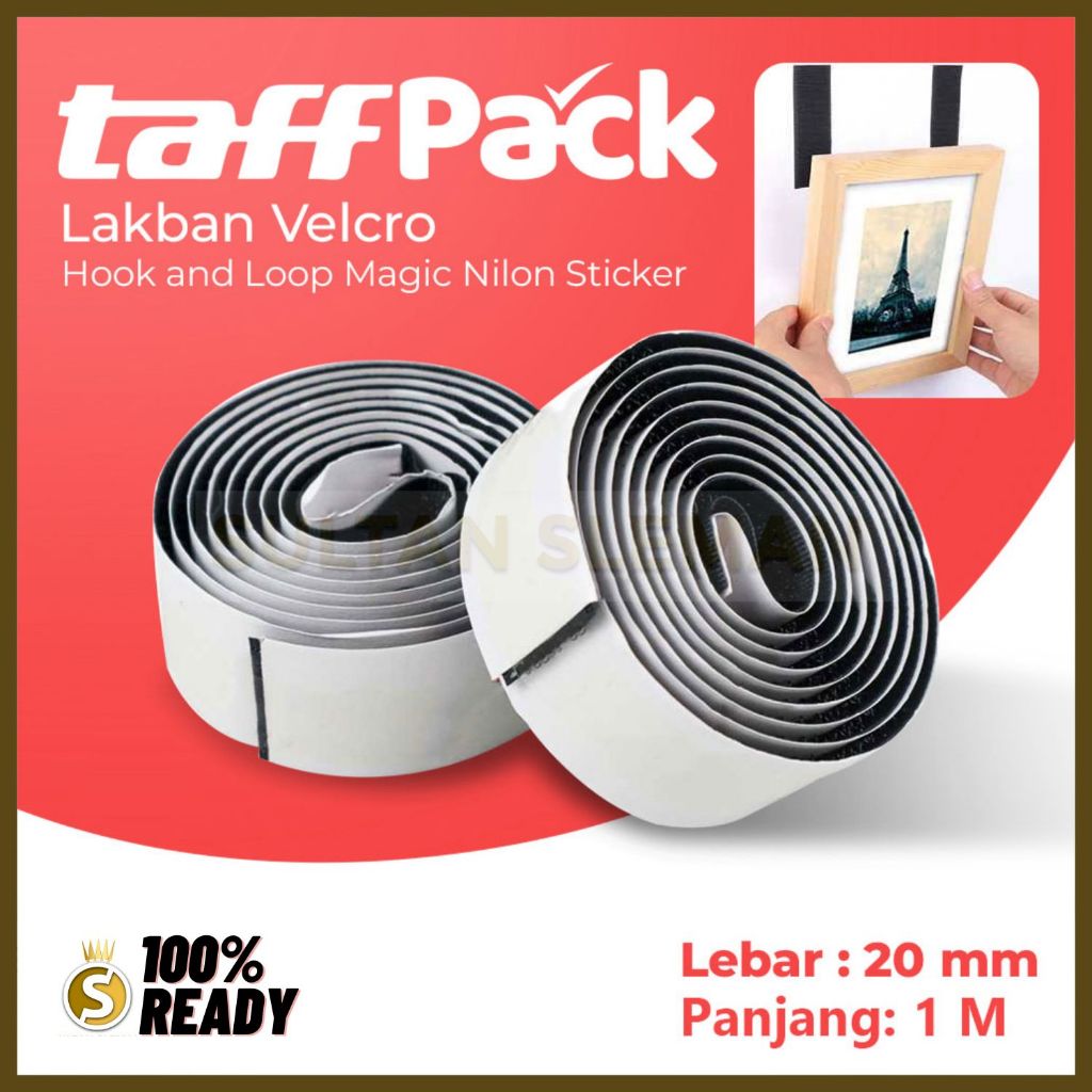 [PROMO] Lakban Velcro Perekat Tape Double Tape Hook Loop Adhesive / Perekat Serbaguna Praktis Murah