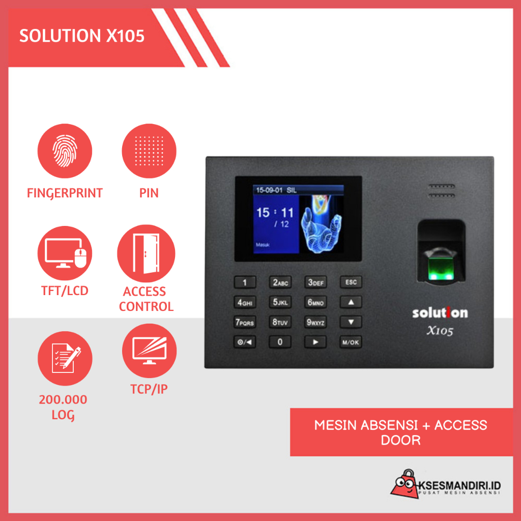 Mesin Absensi  FIngerprint Solution X105