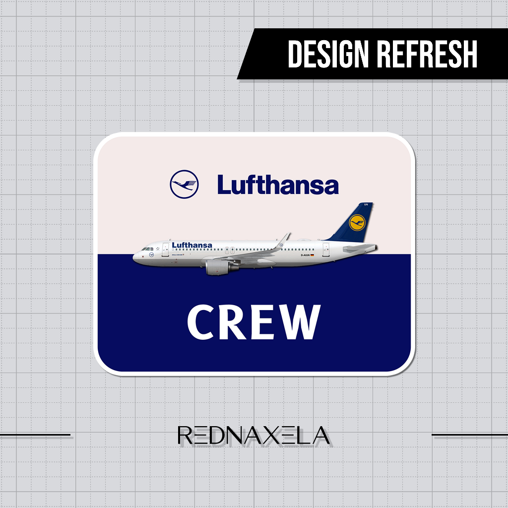 

Stiker Vinyl Lufthansa Airlines Card Model Crew Sign Sticker