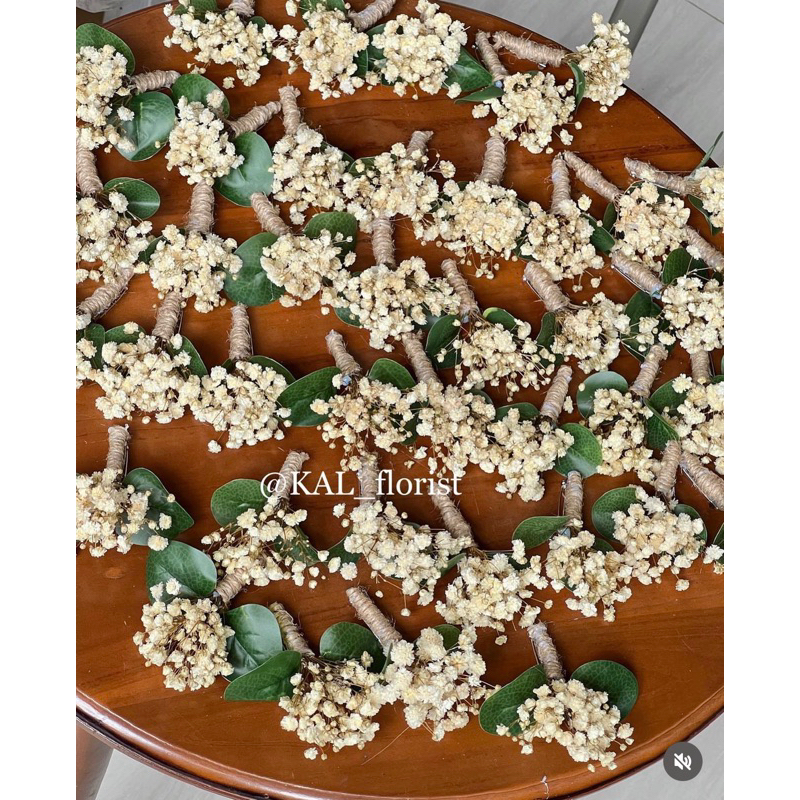 bunga jas pengantin / corsage / bunga panitia / pin jas