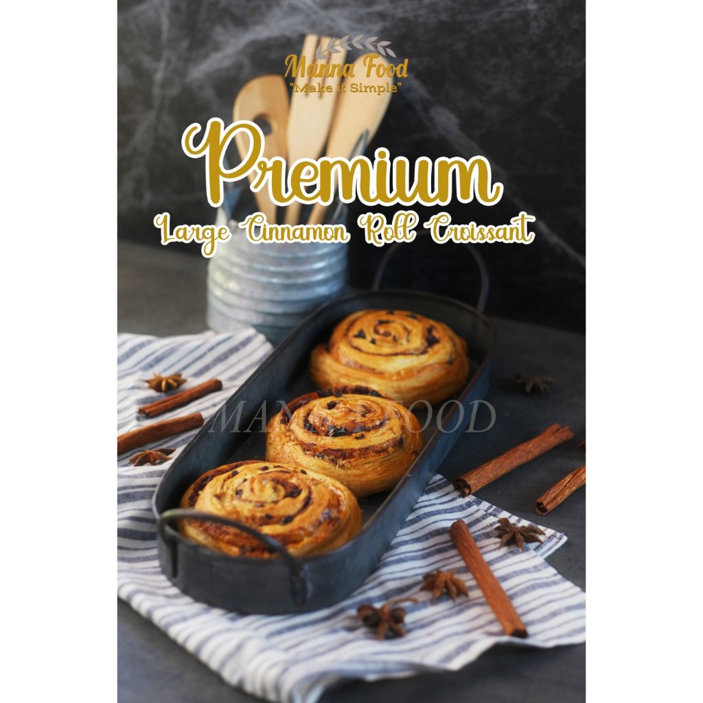 

MANNA FOOD PREMIUM Large Cinnamon Roll Croissant RTE Isi 6
