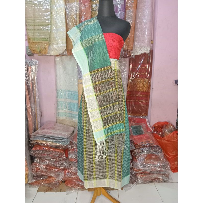 jual songket Sitalasari biru emerald mewah