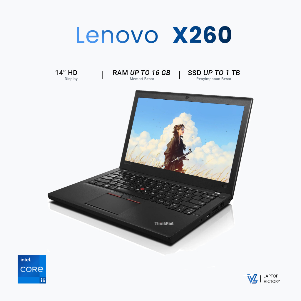 Laptop Lenovo Thinkpad X260 Core i3 Gen 6 Mulus & Bergaransi - Murah & Berkualitas [Victory Laptop]