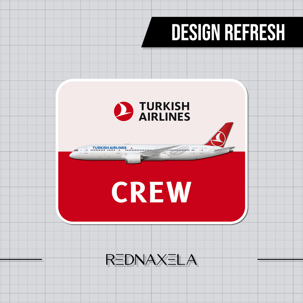 

Stiker Vinyl Turkish Airlines Card Model Crew Sign Sticker