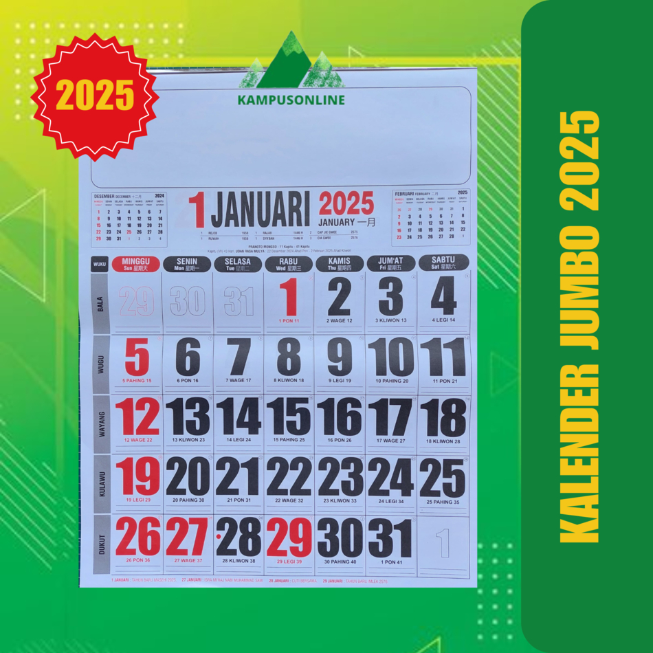 

PROMO KALENDER KERJA SUPER BESAR - KALENDER DINDING JUMBO TERBARU BEST SELLER