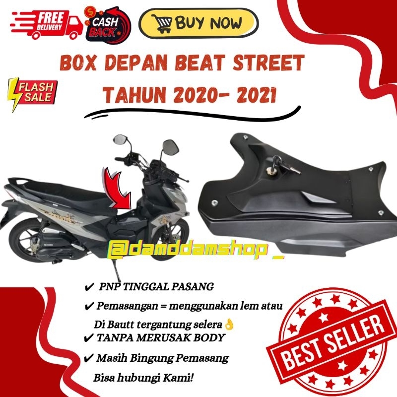 BOX DEPAN ALL HONDA BEAT 2020-2022 LED HONDA BEAT STREET 2020/2021 LED HONDA BEAT DELUXE 2020/2021