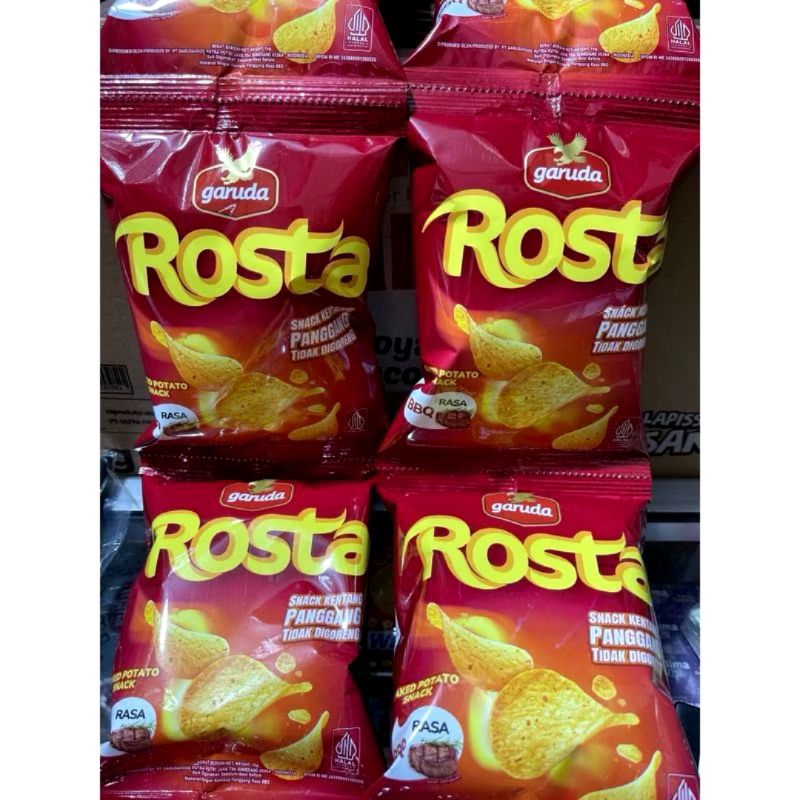 

Garuda Rosta Kentang Rasa Barbequ 18grX10pcs/Snack Rosta/Garuda Rosta Baked Potato BBQ