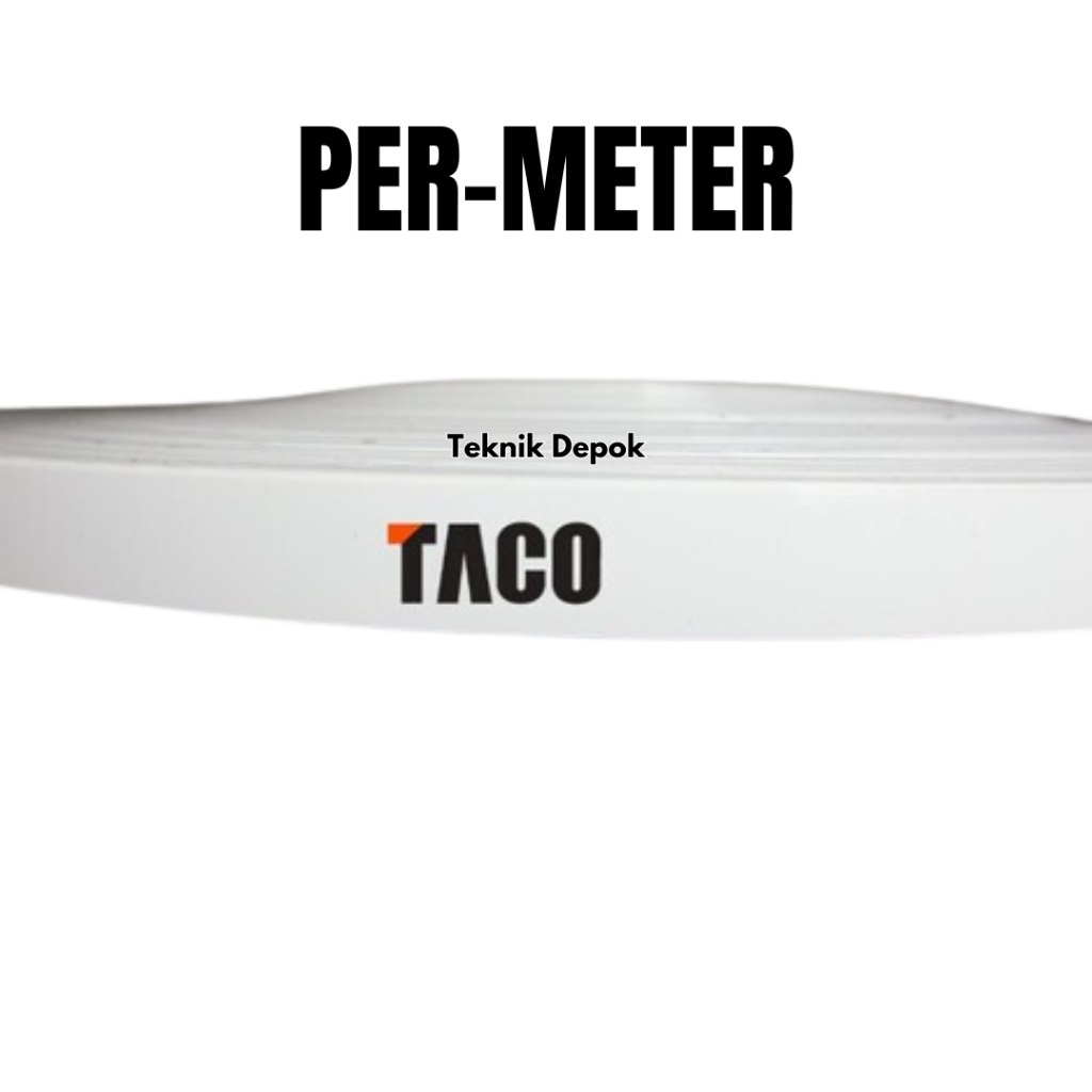 Permeter Taco Edging 002G Pearl White Gloss 1 mm x 22 mm Pelapis Pinggiran List Finishing HPL 002 G 