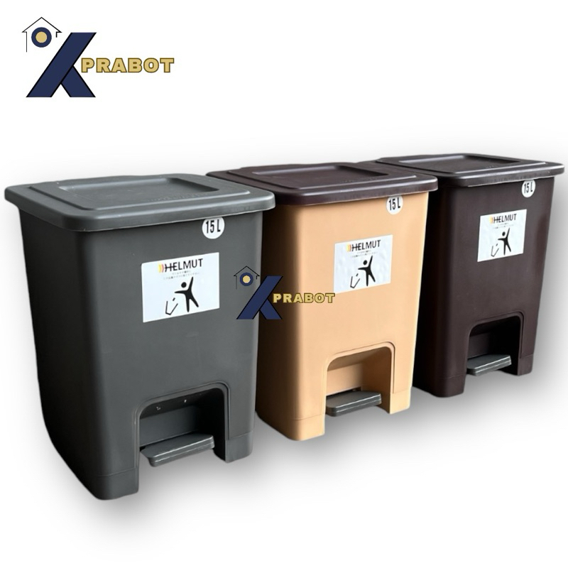 Tempat Sampah Injak 15 Liter / Tong Sampah Plastik / Trash Bin / Kotak Sampah Dapur