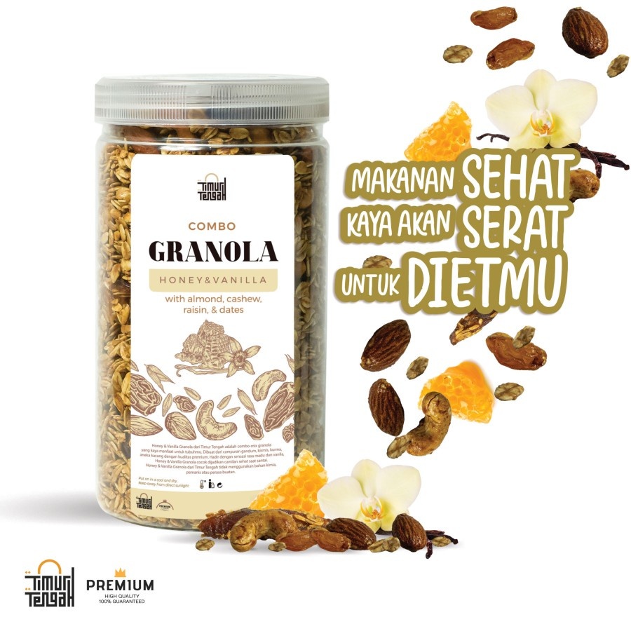 

Timur Tengah Granola Vanilla Honey 500gr Sereal Makanan Sehat
