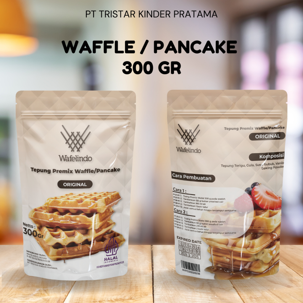 

WAFFLE & PANCAKE PREMIX WAFELINDO - ORIGINAL 300gr