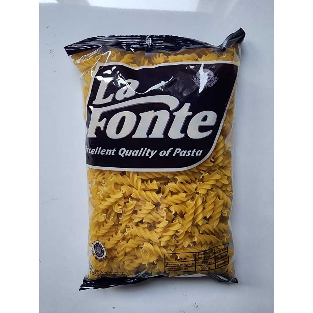 

LA FONTE FUSILLI NO.202 500 GR - LAFONTE MAKARONI SPIRAL PASTA SEHAT LEZAT