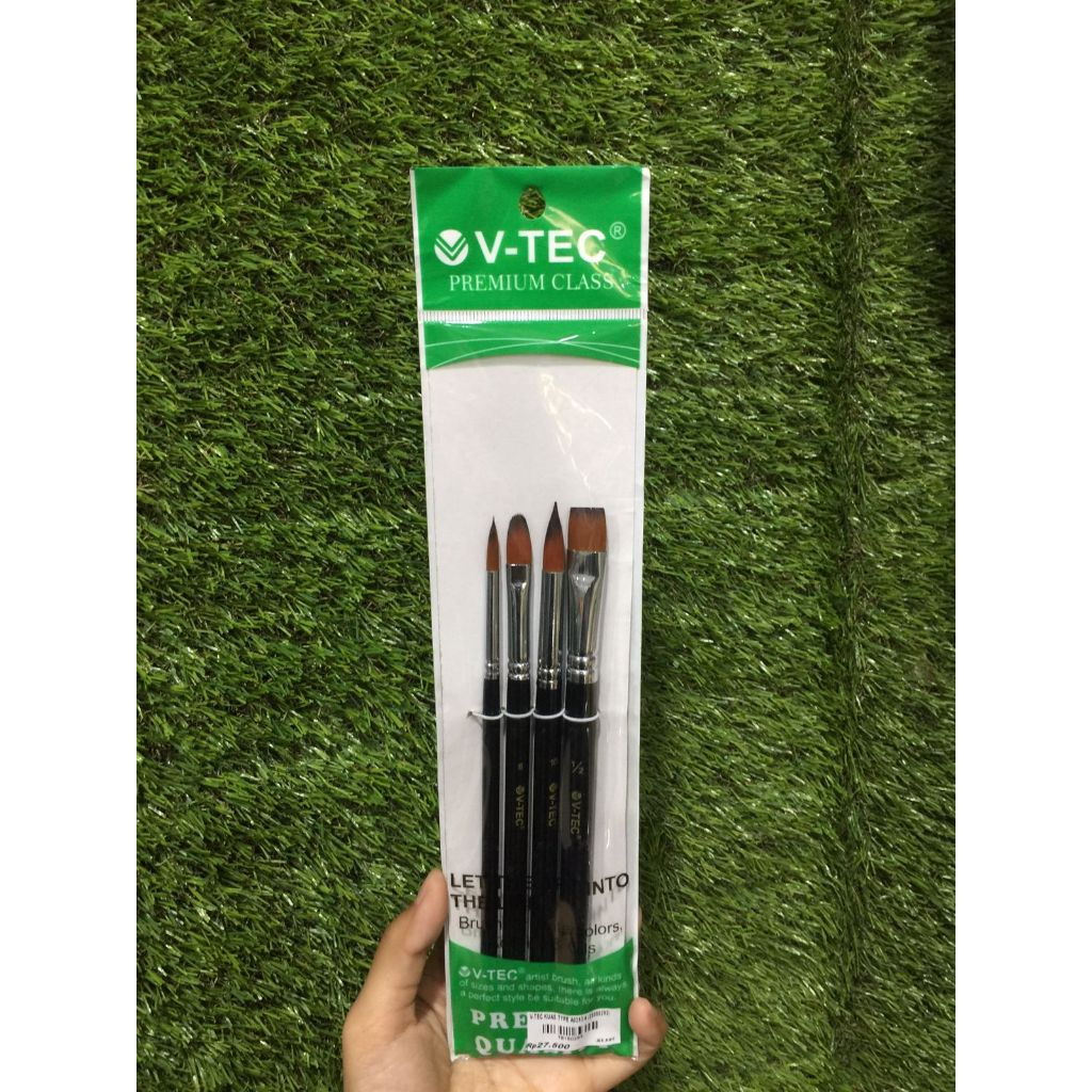 

V-tec Artist Brushes A0293/4 / kuas lukis set 4