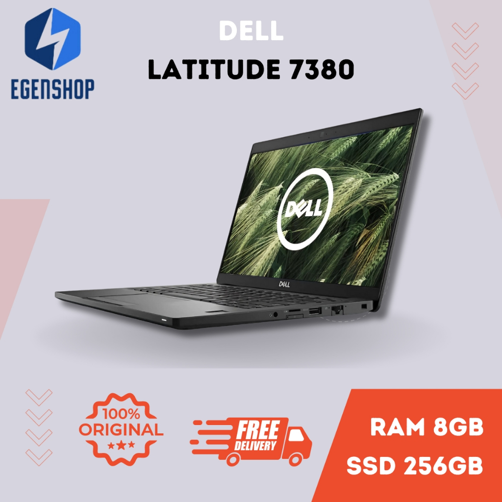 Laptop Dell Latitude 7380 RAM 8GB SSD 256GB Second Berkualitas Bergarasi