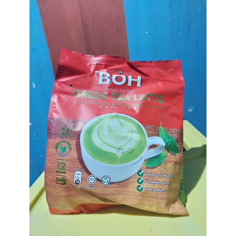 

Boh Green Tea Latte (12x27gr) Less Sugar Boh Instant Tea Mix with Matcha from Japan