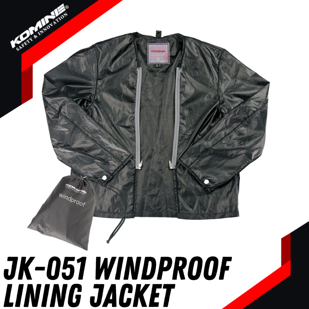 Komine JK-051 Windproof Lining Jacket Dalaman Jaket Motor Komine Anti Angin Inner Original JK051 051