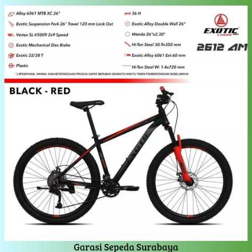 SEPEDA GUNUNG EXOTIC 2612 AM MTB MOUNTAIN BIKE SEPEDA GUNUNG PACIFIC,SEPEDA READY SEMUA WARNA - BERK