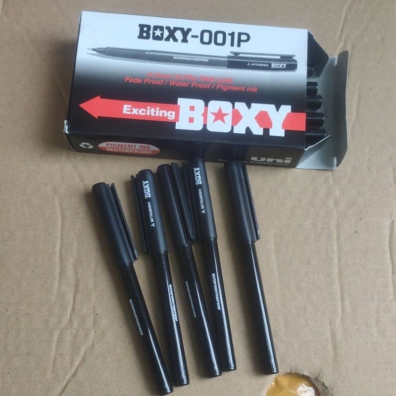 

D3W! Pulpen BOXY-001P 0.3mm Ultra Fine Line Fade Proof / Water proof 1 Lusin