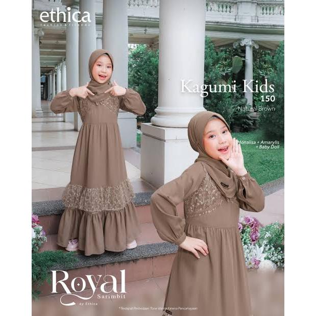 ETHICA KAGUMI KIDS 150 NATURAL BROWN ( Gamis Anak )