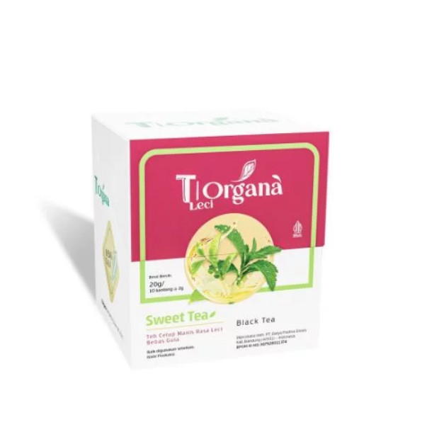 

T|Organa Leci - Teh Stevia Teh Manis Tanpa Gula Bundle 3 Box Isi 10 Tbag Rasa Leci