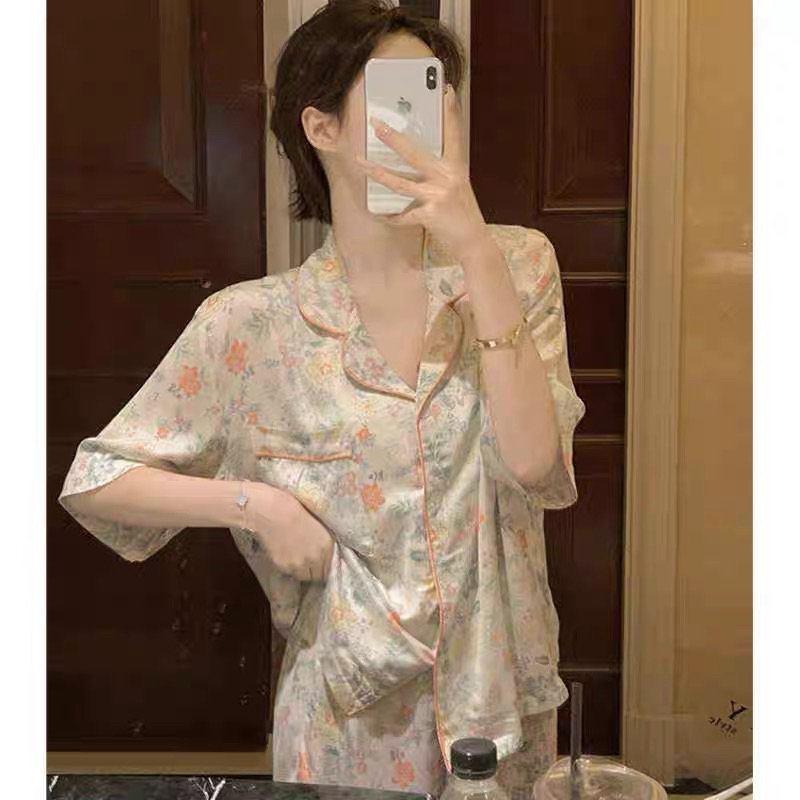 Vella silky pajamas | setelan piyama wanita bahan sutra premium