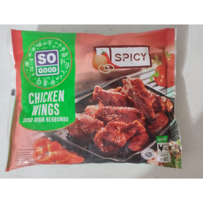 

SPICY CHICKEN WINGS SO GOOD 400GR SAYAP AYAM PEDAS BUMBU PEDAS HALAL