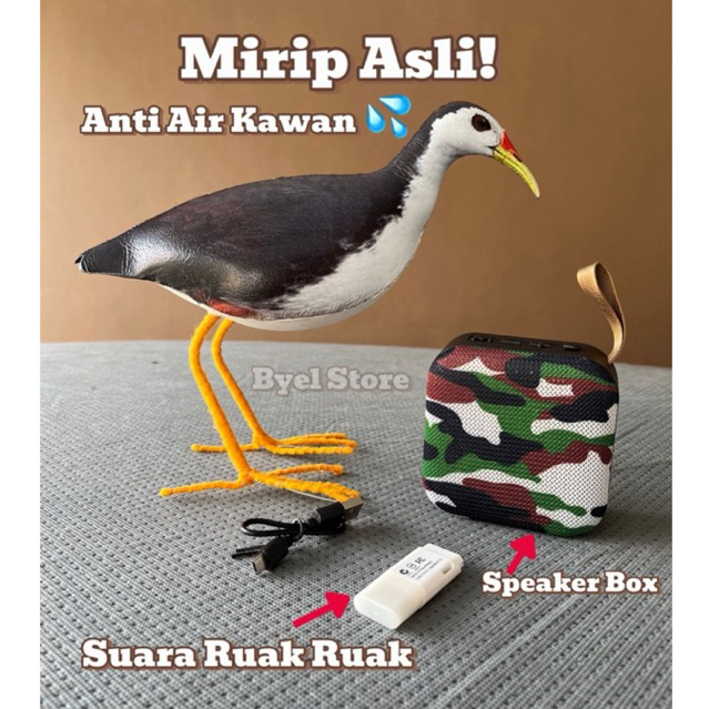 Speaker Suara Pemikat Burung Ruak Ruak Kareo Sawah