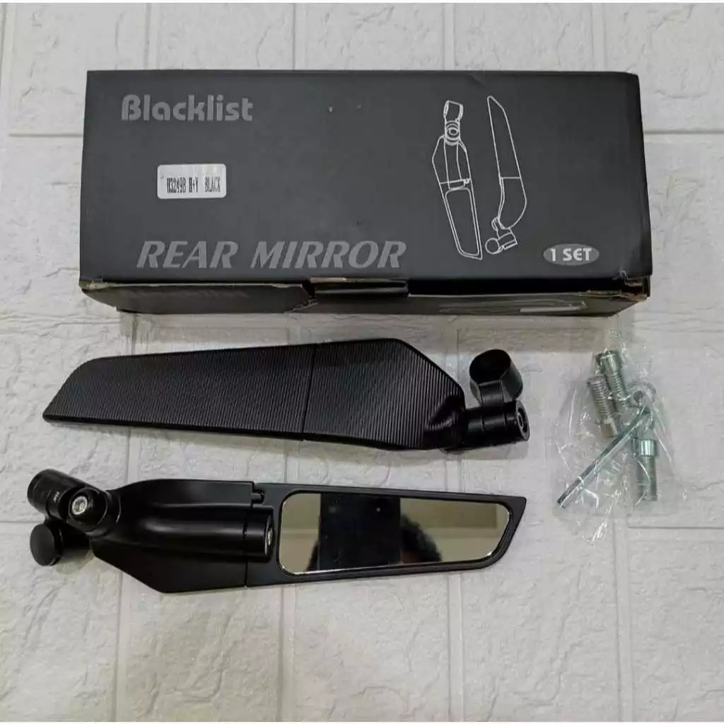 Spion Winglet Tomok Hitam Rear Mirror Blacklist Spion Winglet Drat Spion Universal vario 160 vario 1