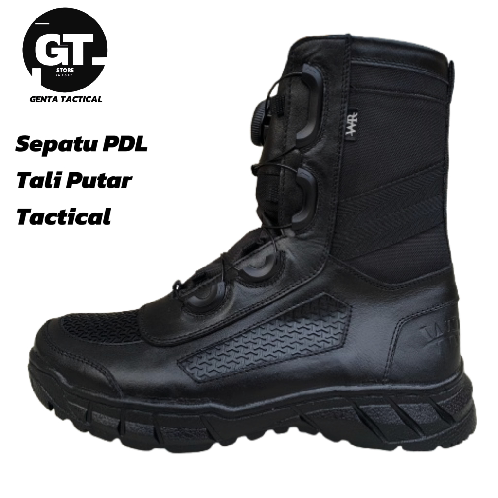 SEPATU PDL TALI PUTAR TACTICAL MEREK WR COLLECTION