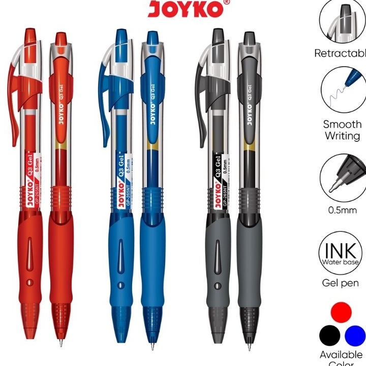 

BELI Gel Pen Pulpen Pena GP 265 Q Gel 5 mm 12 pcs