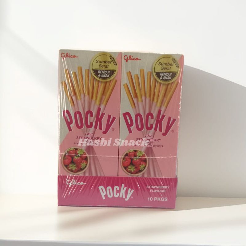 

Pocky Mini 21 Gram Strawberry/Coklat 1 Pak Isi 10 Pcs
