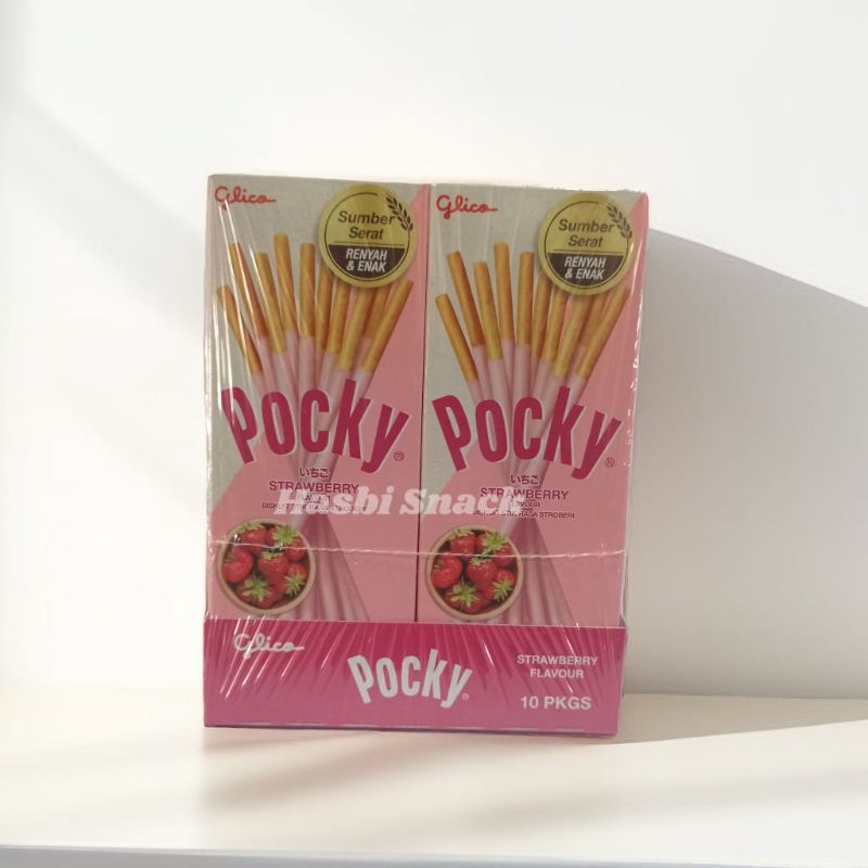 

Pocky Mini 21 Gram Strawberry/Coklat 1 Pak Isi 10 Pcs