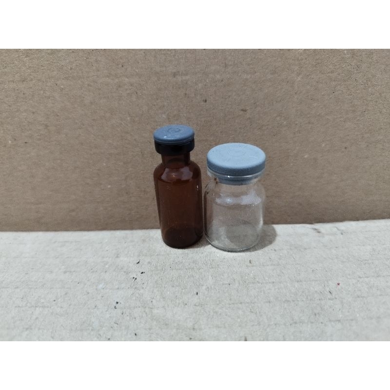 Botol kaca 5ml vial / Botol vial kaca tutup rubber 5ml
