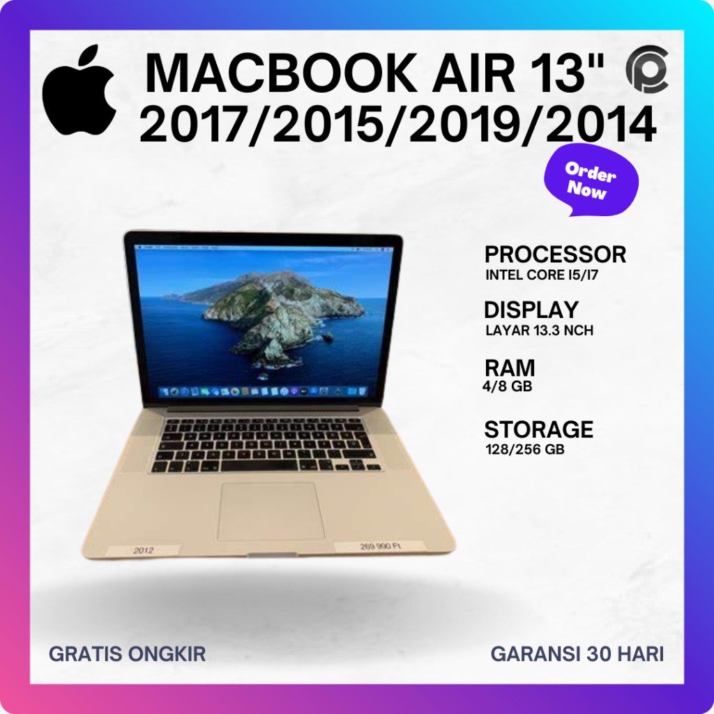 Macbook Air 13" 2014 2015 2017 2019 Second Terawat Bergaransi Dan Termurah