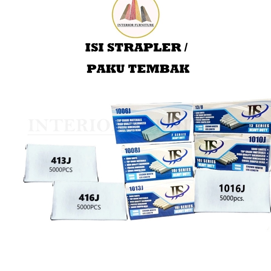 

BERKAH Refil Stapler Staples Tacker Refill Isi Paku Tembak 413j 416j 18j 113j 138 11j 116j