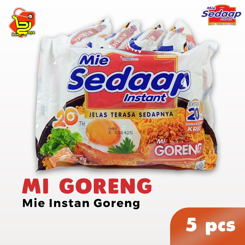 

Paket Mie Sedaap Mi Goreng Mie Instan Goreng 90g 5 Pcs