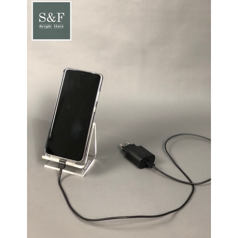 Harga Bersahabat ACRYLIC PHONE HOLDER  HOLDER HP  STAND HP  TATAKAN HP DI MEJA  STAND HP AKRILIK
