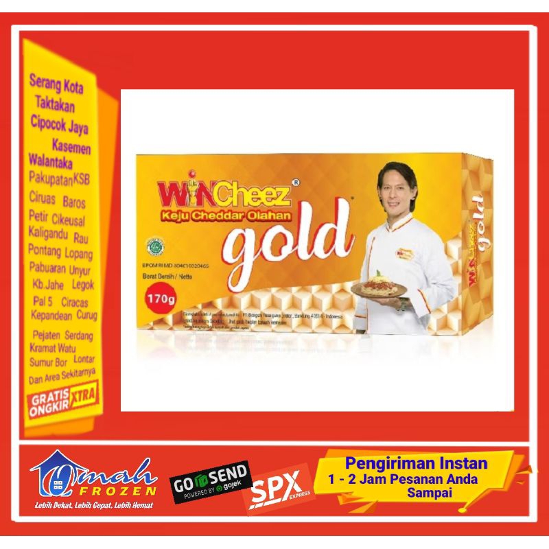 

WINCheez Keju Gold 170gr, Keju Batang, Frozen Serang