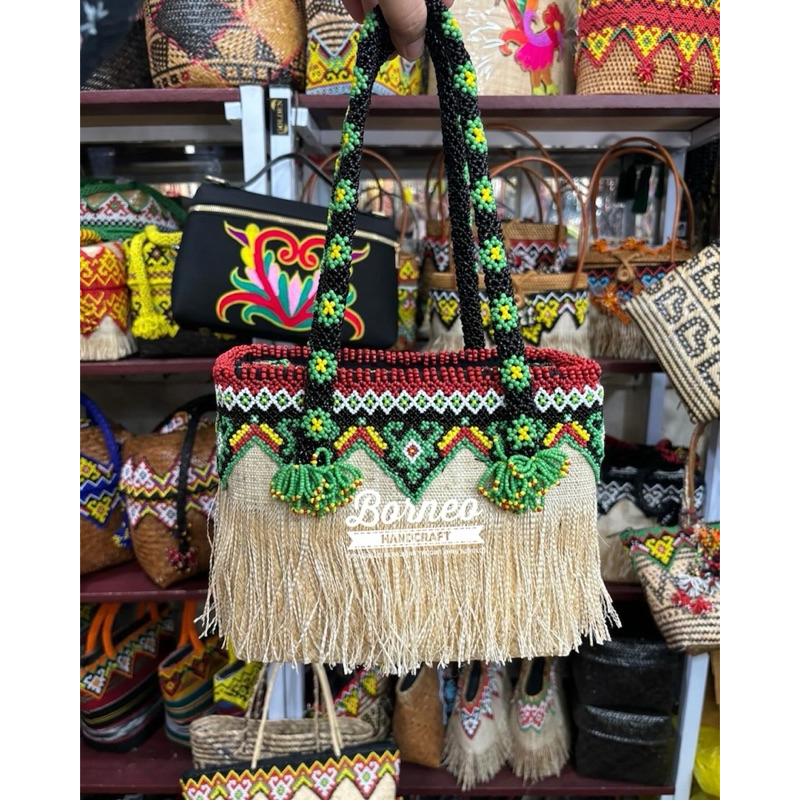 Tas etnik rotan manik Kalimantan (t4s5) | tas rotan melak kalimantan | tas manik kalimantan |tas ser