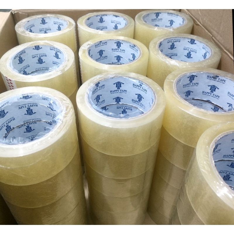 

lakban bening/ coklat 48mm x 90 yard happy TAPE 1dus