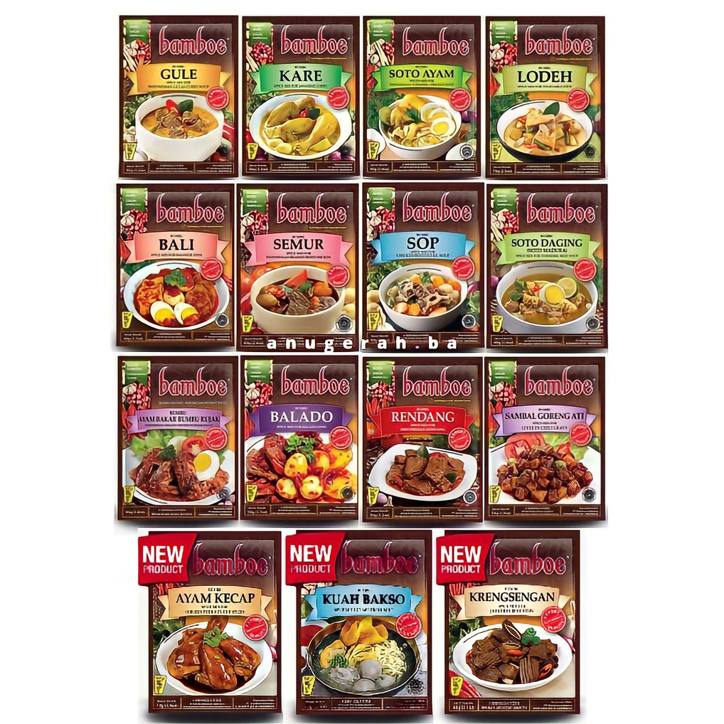 

Bamboe bumbu tom yum / rawon / nasi goreng