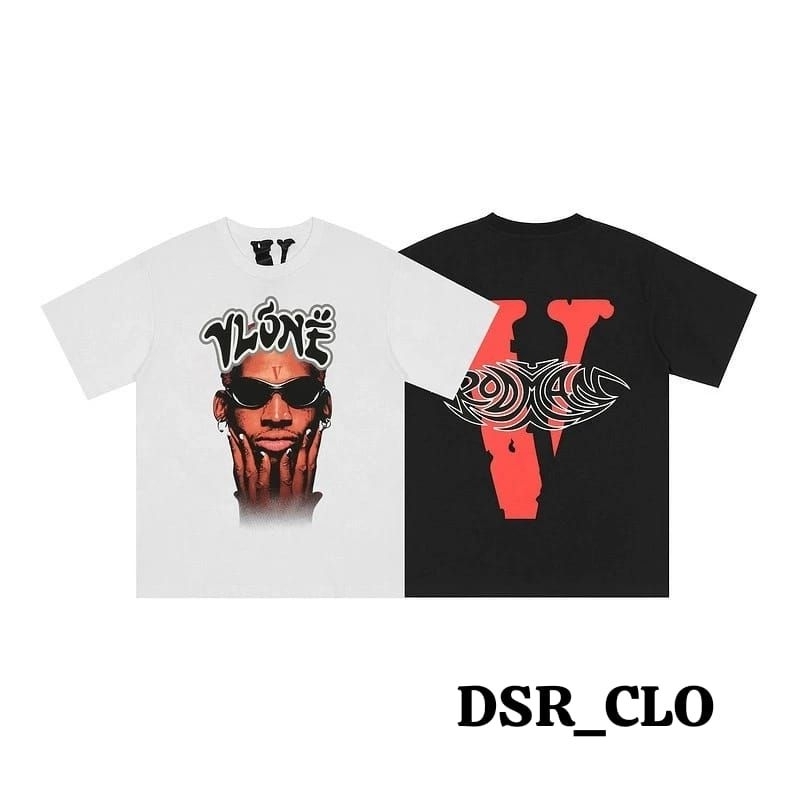 Kaos T-shirt Vlone Rodman Premium Logo T-shirt Black