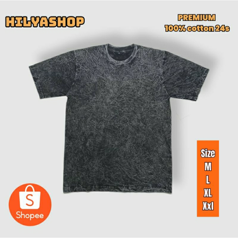 Kaos polos sandwash premium cotton combad 24s
